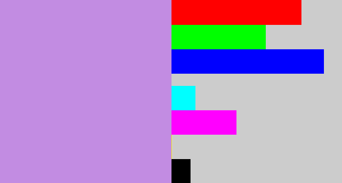 Hex color #c28ce2 - pale purple