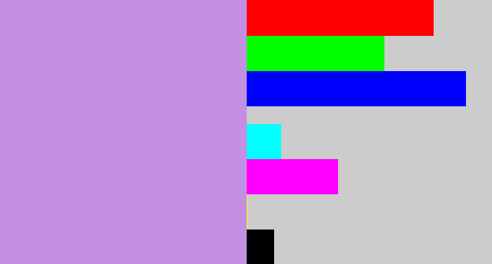 Hex color #c28fe2 - pale purple