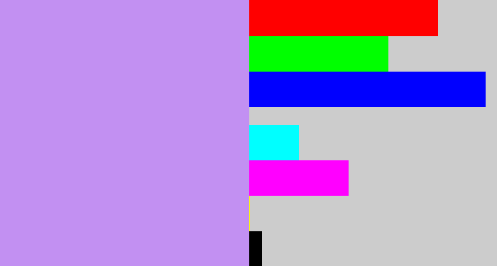 Hex color #c290f2 - liliac