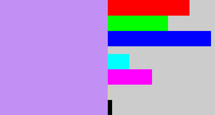 Hex color #c290f4 - liliac