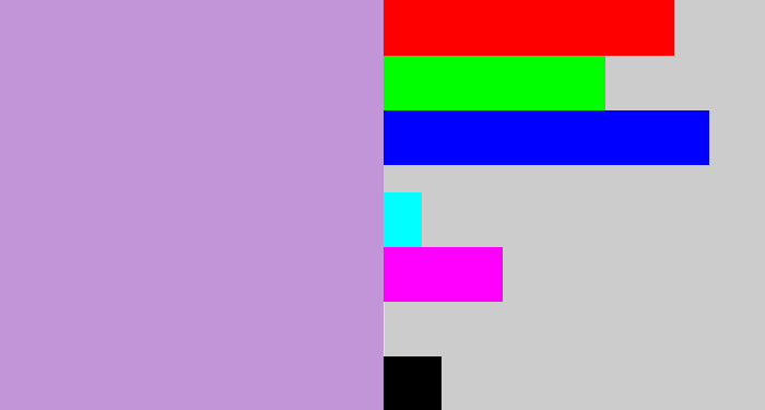Hex color #c294d8 - pale purple