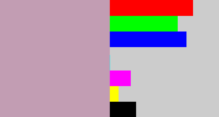 Hex color #c29db3 - pinkish grey