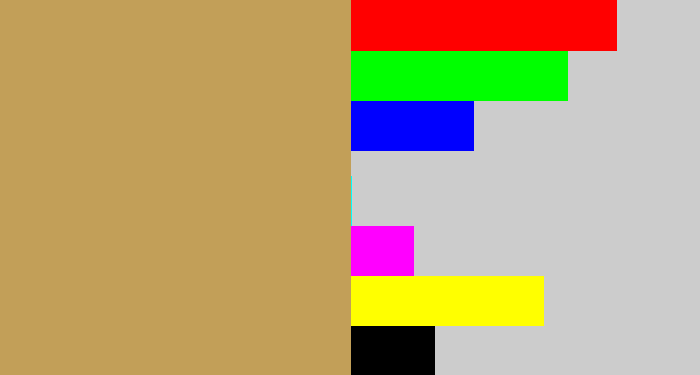 Hex color #c29f58 - camel