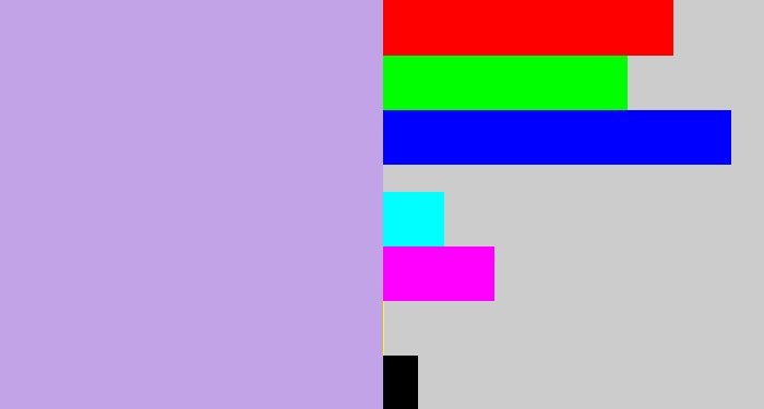 Hex color #c2a3e7 - lavender
