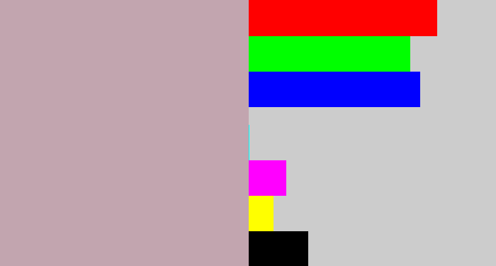 Hex color #c2a5af - pinkish grey