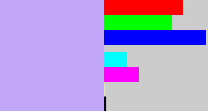 Hex color #c2a7f9 - pastel purple