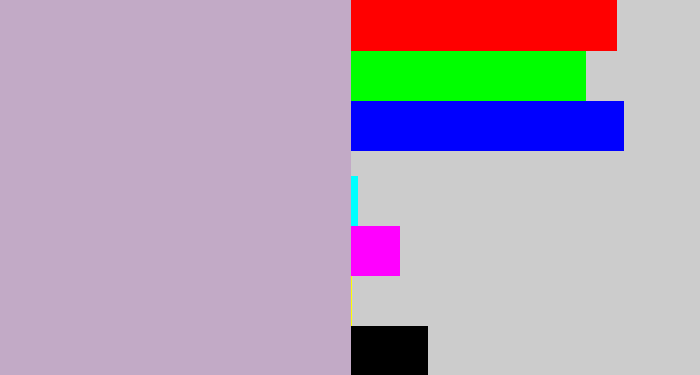 Hex color #c2aac6 - pinkish grey