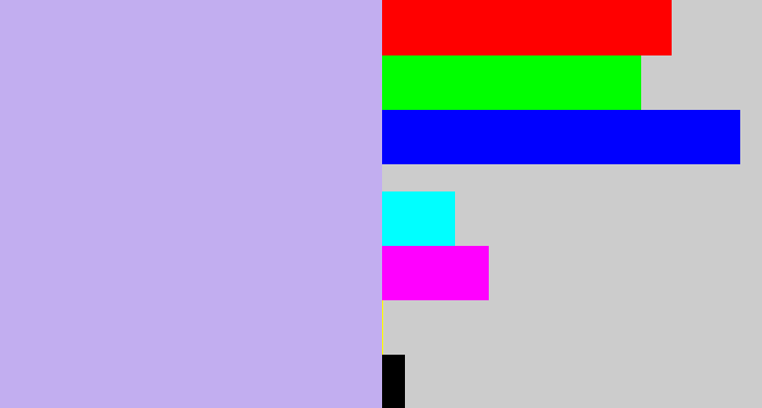 Hex color #c2aef0 - pale violet