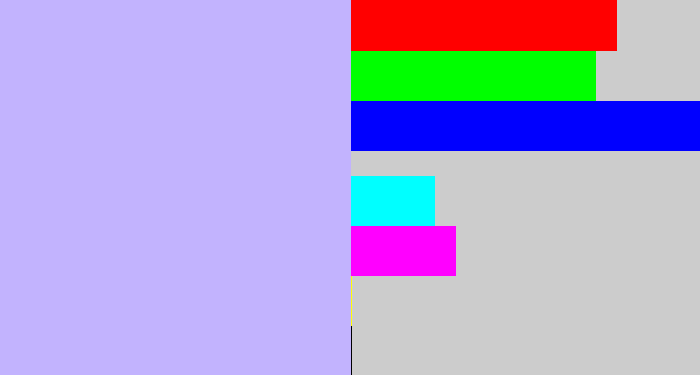 Hex color #c2b3fe - pale violet