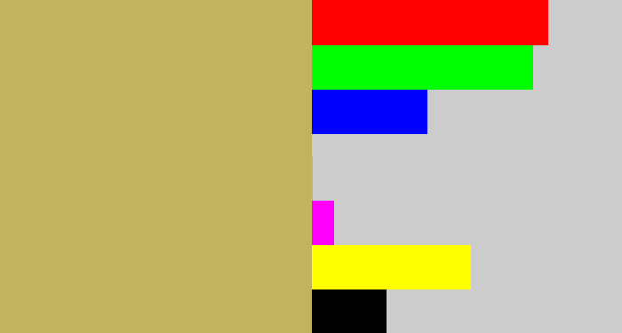 Hex color #c2b45f - desert