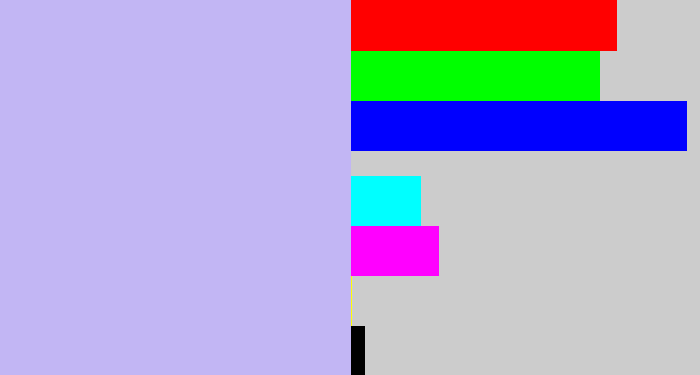Hex color #c2b6f4 - pale violet