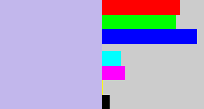 Hex color #c2b7ec - pale violet