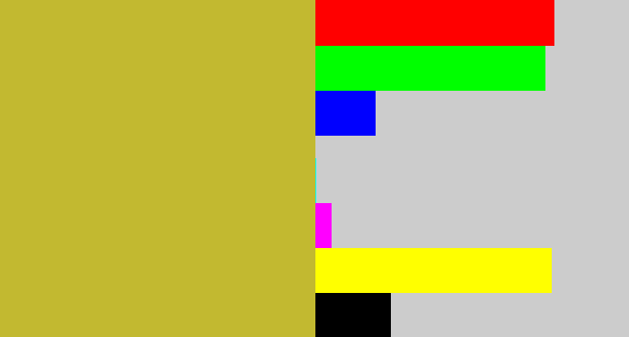 Hex color #c2b930 - puke yellow