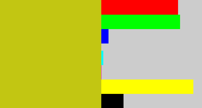 Hex color #c2c612 - puke yellow