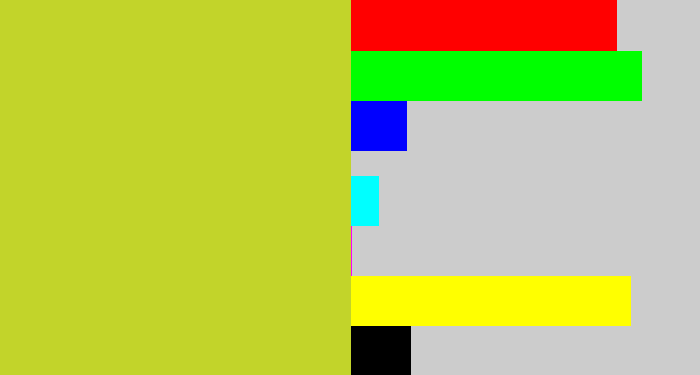 Hex color #c2d42a - sickly yellow