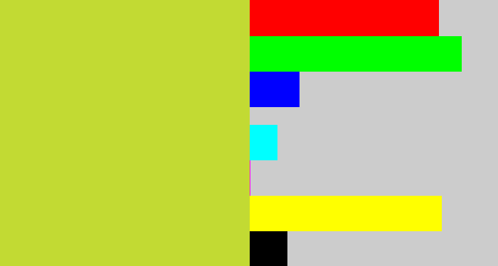 Hex color #c2da33 - sickly yellow