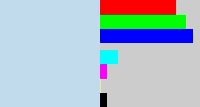 Hex color #c2dbec - light blue grey