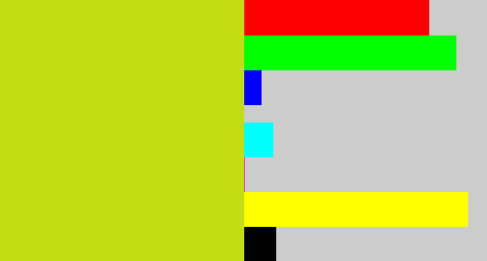 Hex color #c2dd11 - yellowish green