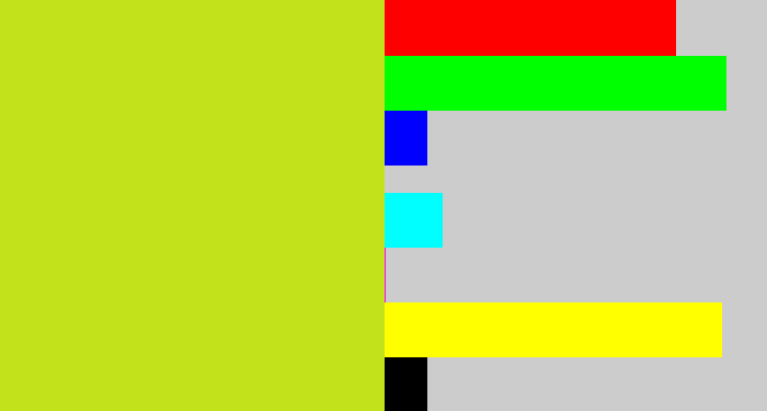 Hex color #c2e31b - yellowy green