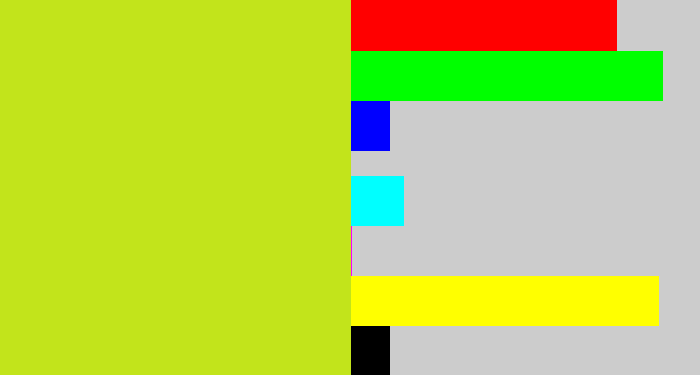 Hex color #c2e41b - yellowy green