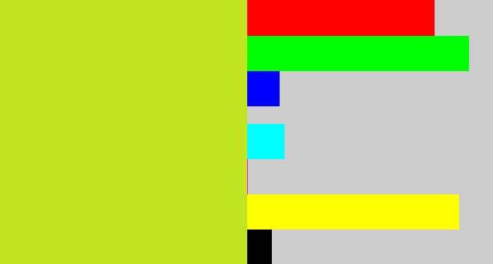 Hex color #c2e521 - yellowy green