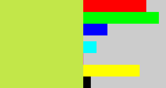 Hex color #c2e749 - yellow/green