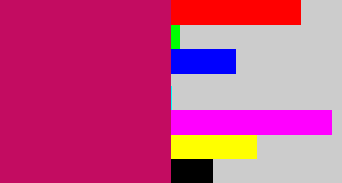 Hex color #c30c61 - deep pink