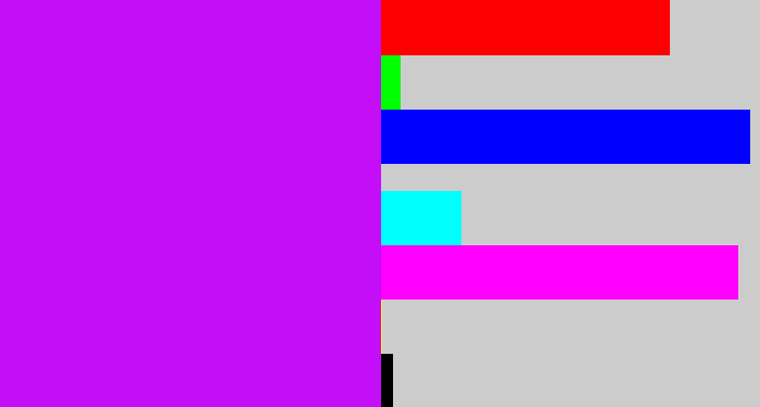 Hex color #c30ef7 - neon purple