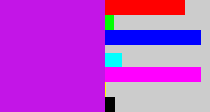Hex color #c315e7 - neon purple