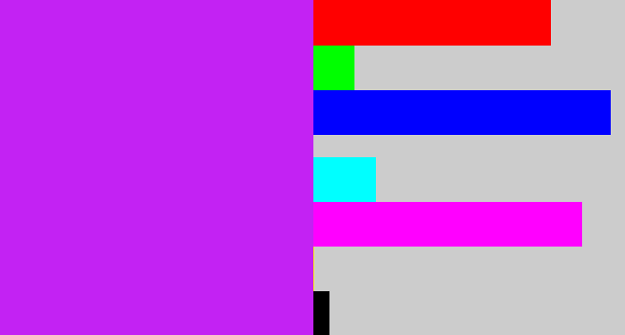 Hex color #c322f3 - neon purple