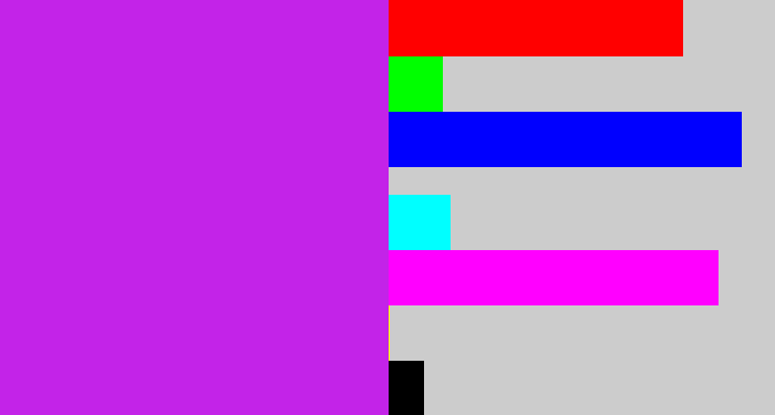 Hex color #c323e8 - purple/pink