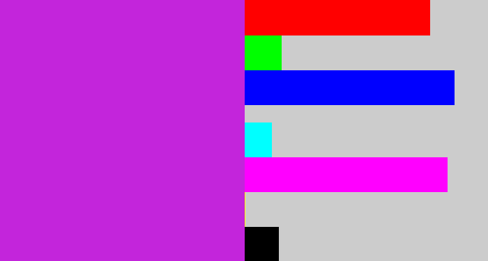 Hex color #c325db - purple/pink
