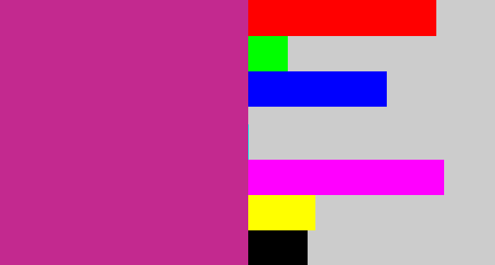 Hex color #c3298f - darkish pink