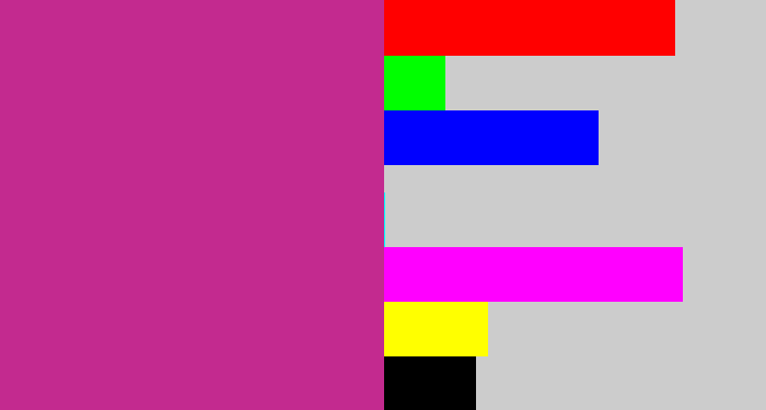 Hex color #c32a8f - darkish pink