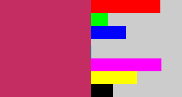 Hex color #c32d61 - dark pink