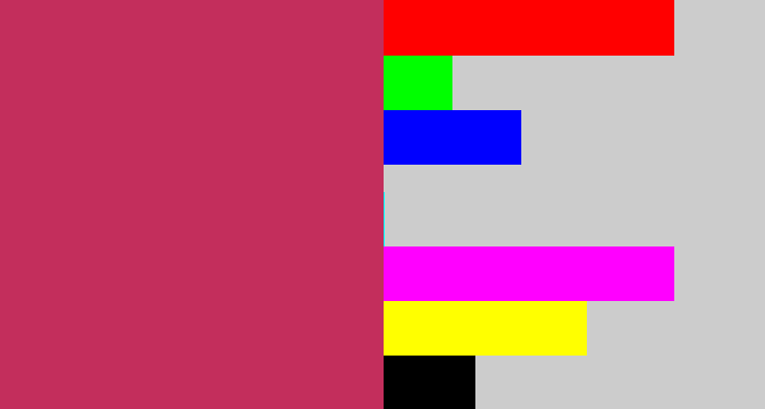 Hex color #c32e5c - dark pink