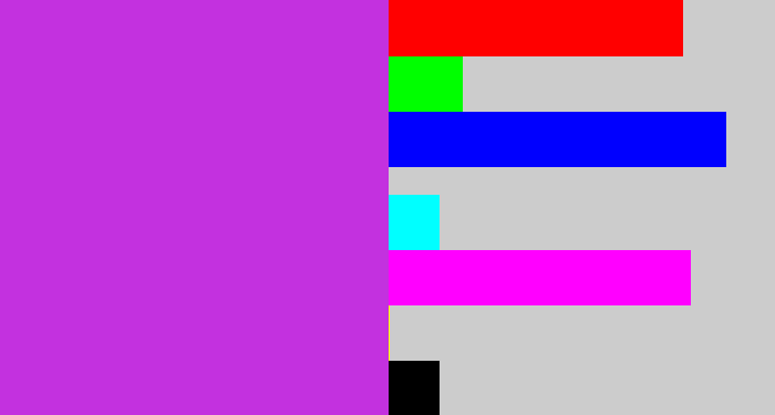 Hex color #c331df - purple/pink