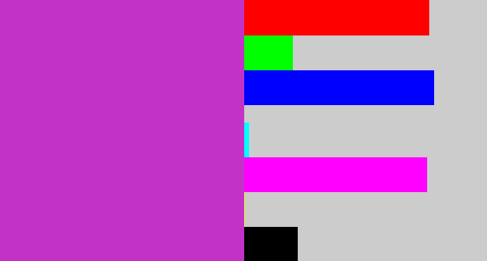 Hex color #c332c7 - purpley pink