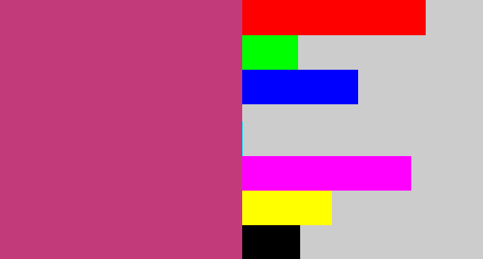 Hex color #c33a7a - dark pink