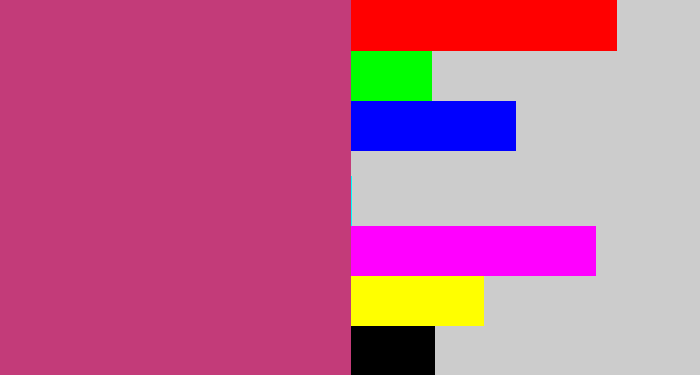Hex color #c33b79 - dark pink