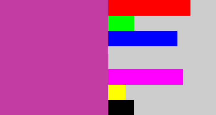 Hex color #c33ca3 - purpley pink