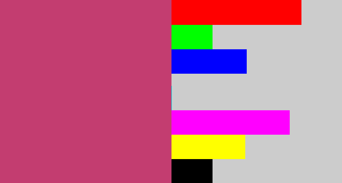 Hex color #c33d70 - dark pink