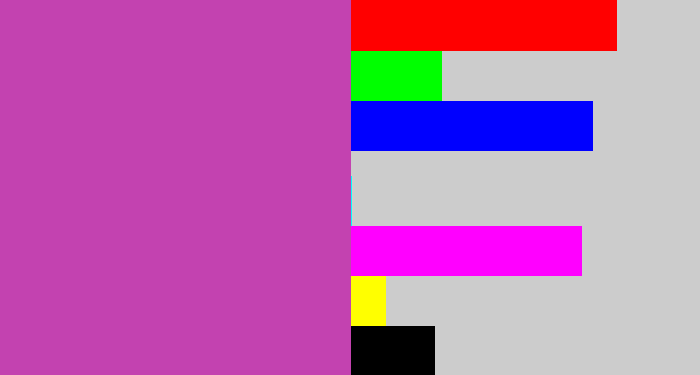 Hex color #c342b0 - purpley pink