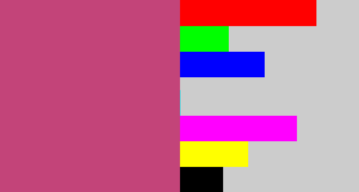 Hex color #c34479 - dark pink