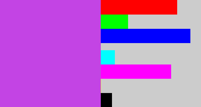Hex color #c344e4 - pinkish purple