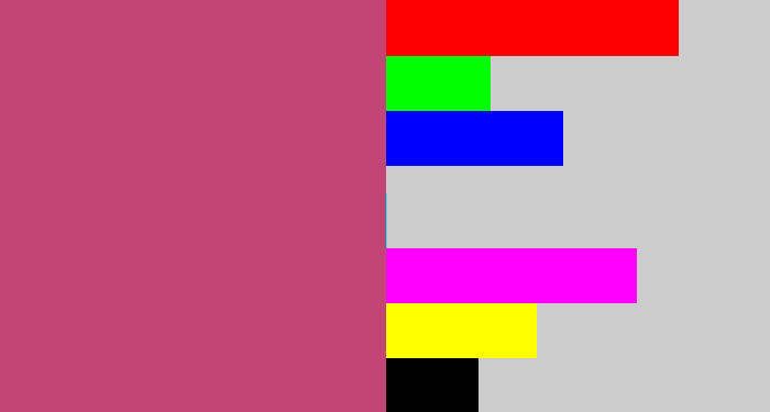 Hex color #c34576 - dark pink