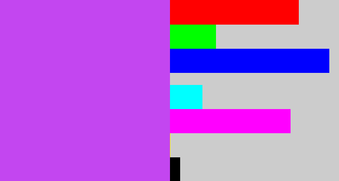 Hex color #c346f0 - heliotrope