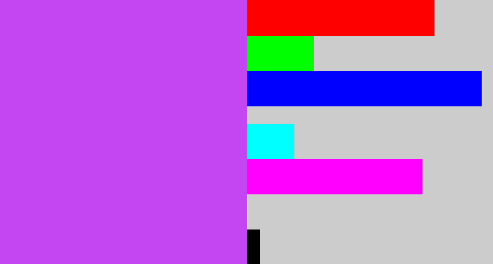 Hex color #c346f2 - heliotrope