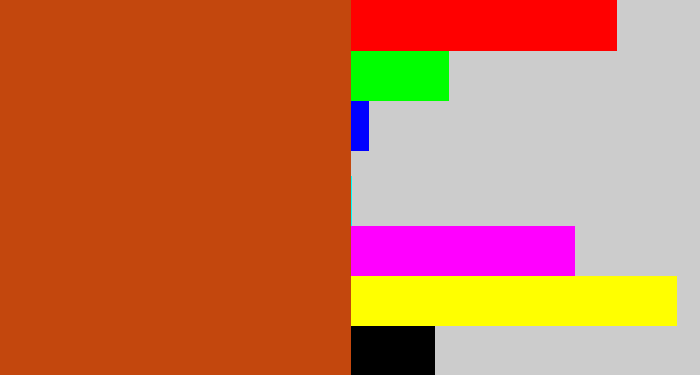 Hex color #c3470d - brick orange