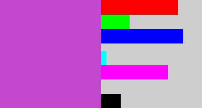 Hex color #c347ce - pinky purple